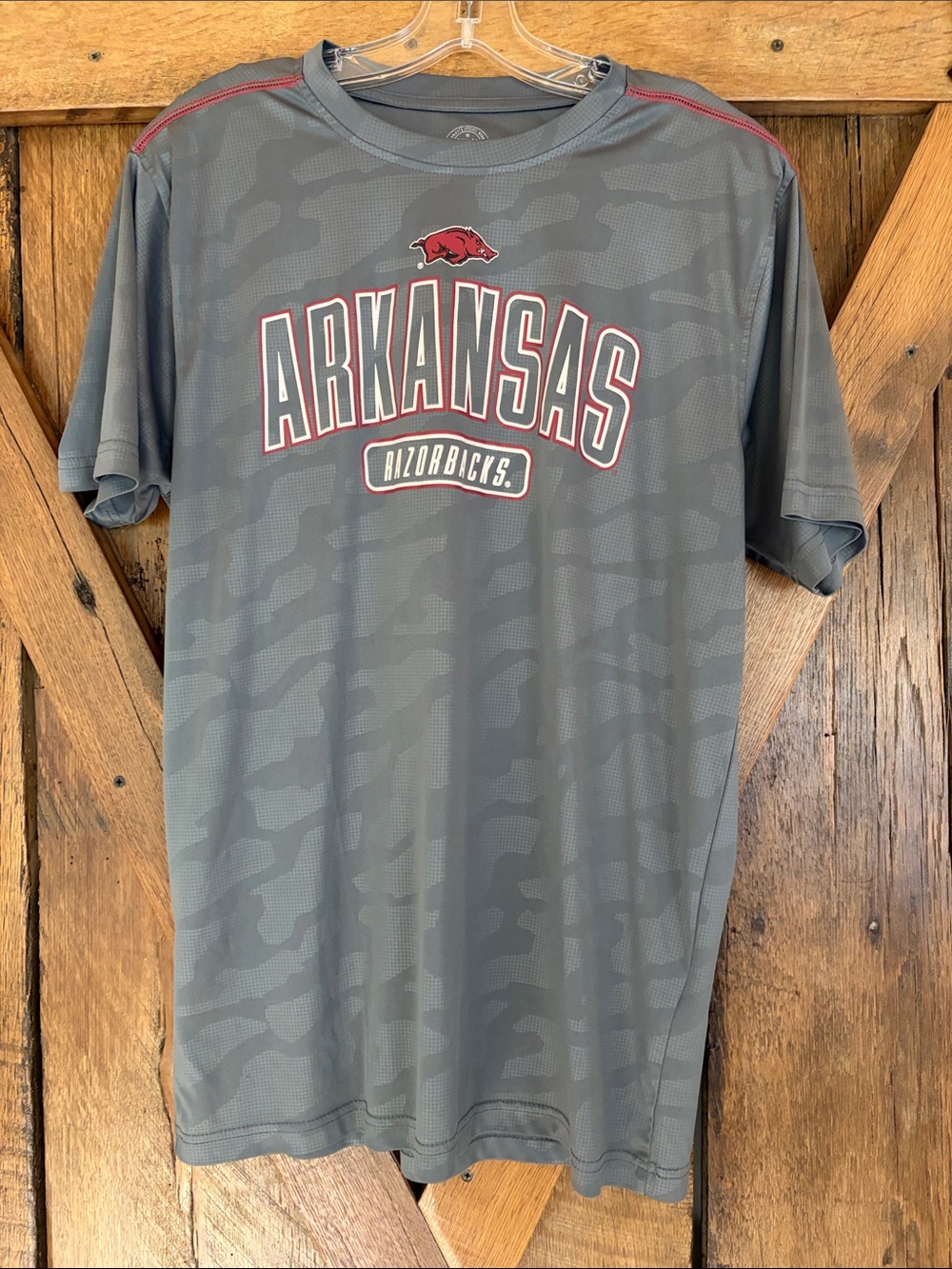 Arkansas Razorbacks Men's Large 42/44 Gray Performance T-Shirt